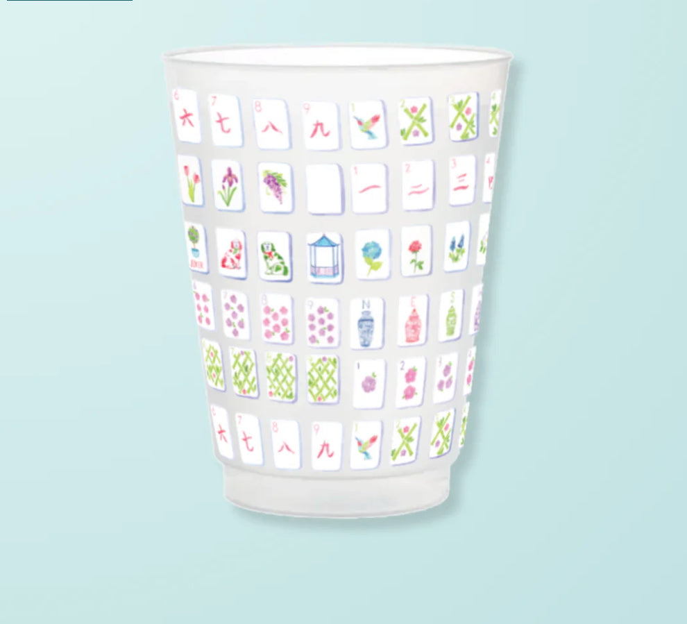Mahjong Tile Frosted Cups