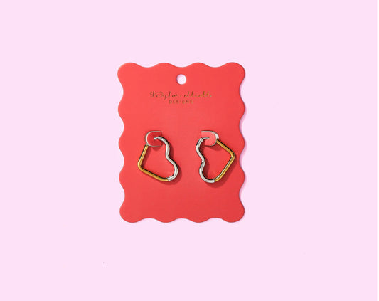 Florence Heart Huggie Earrings
