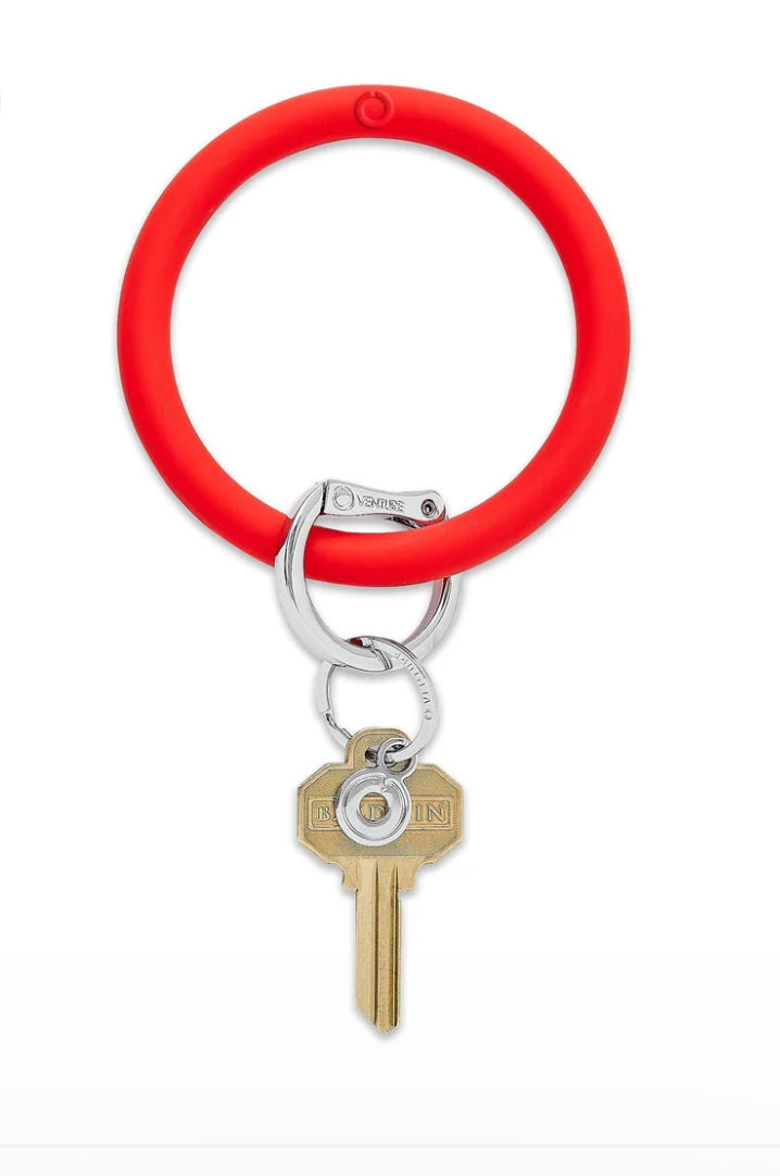 Silicone Big O® Key Ring - Cherry Red