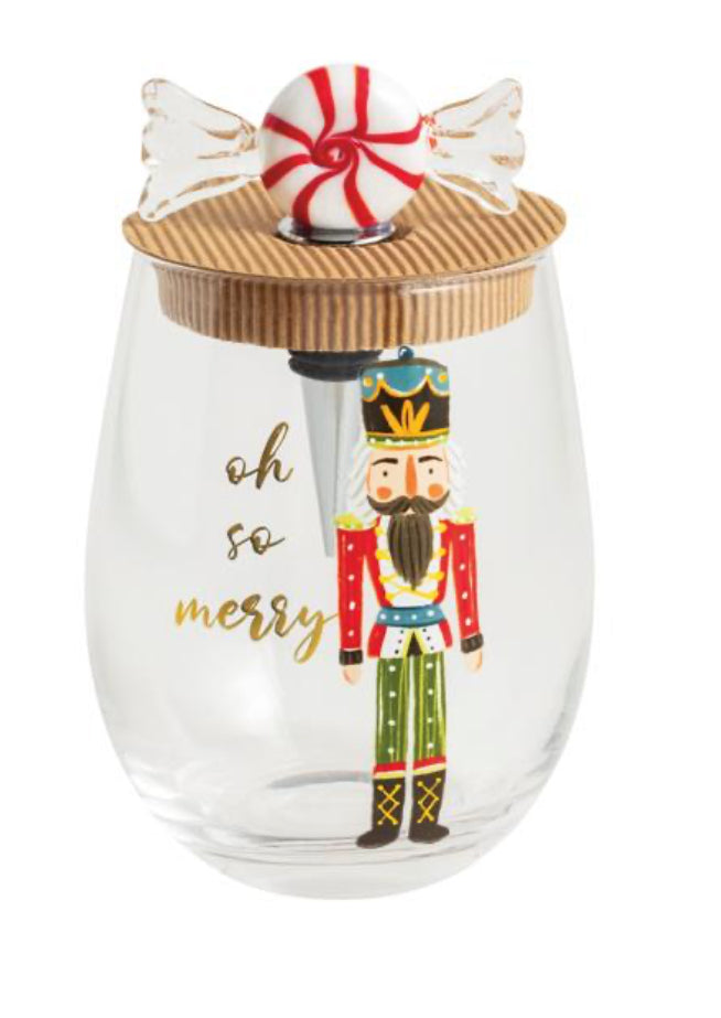 Nutcracker Wine Glass Set