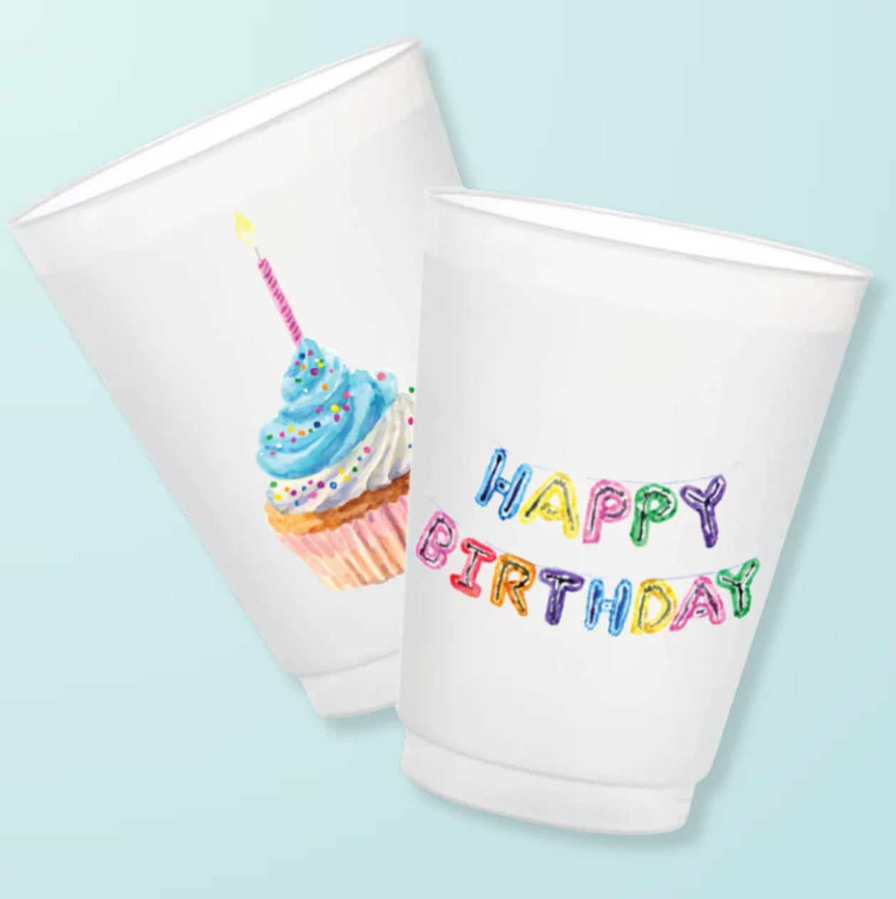 Happy Birthday Frosted Cups