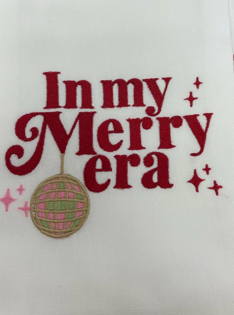 In My Merry Era Tea Towel