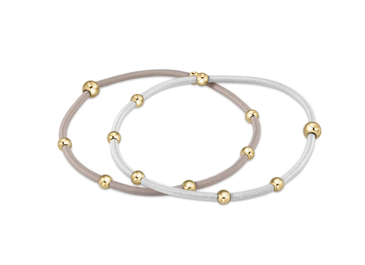 “e”ssentials Bracelet Stack of Two- Dove