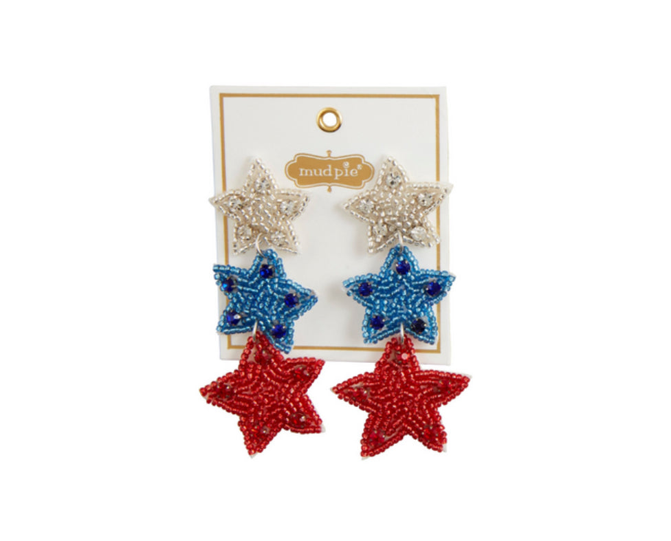 Patriotic Beaded Earrings
