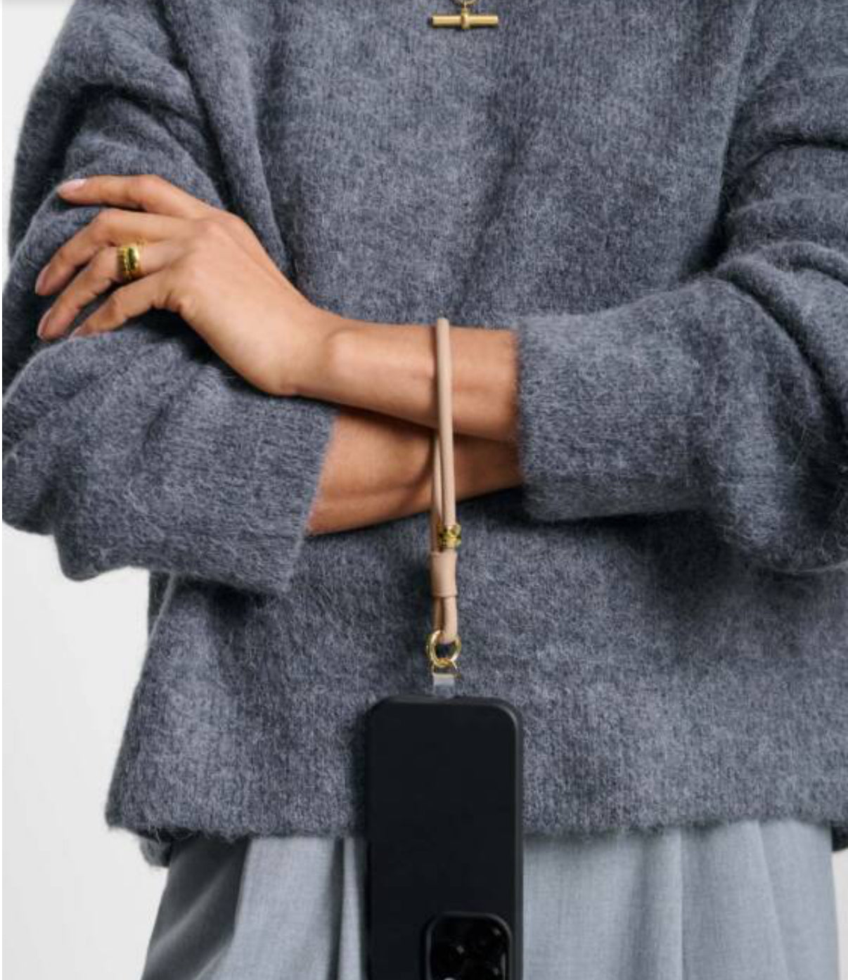 Phone Wristlet Strap- Nude Pink