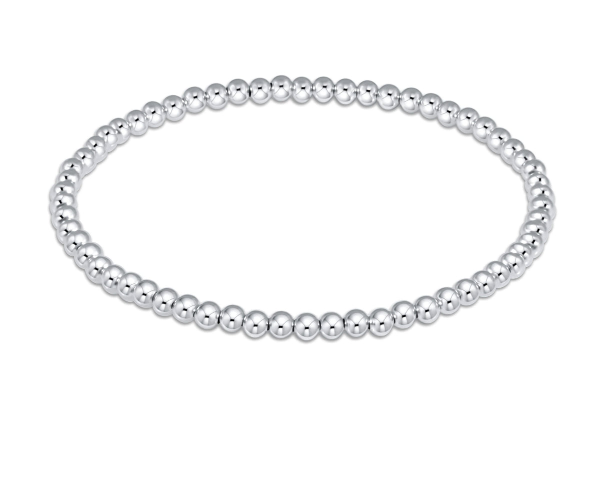 Classic Sterling 3mm bead bracelet