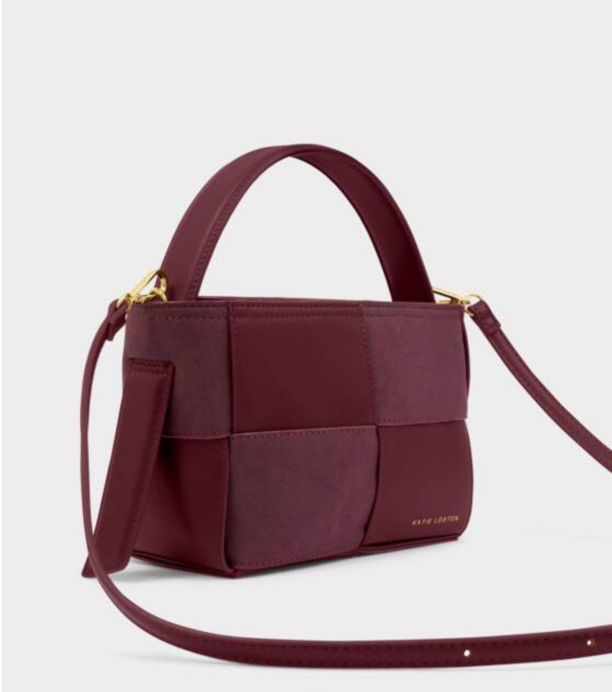 Taya Woven Top Handle Bag- Cherry