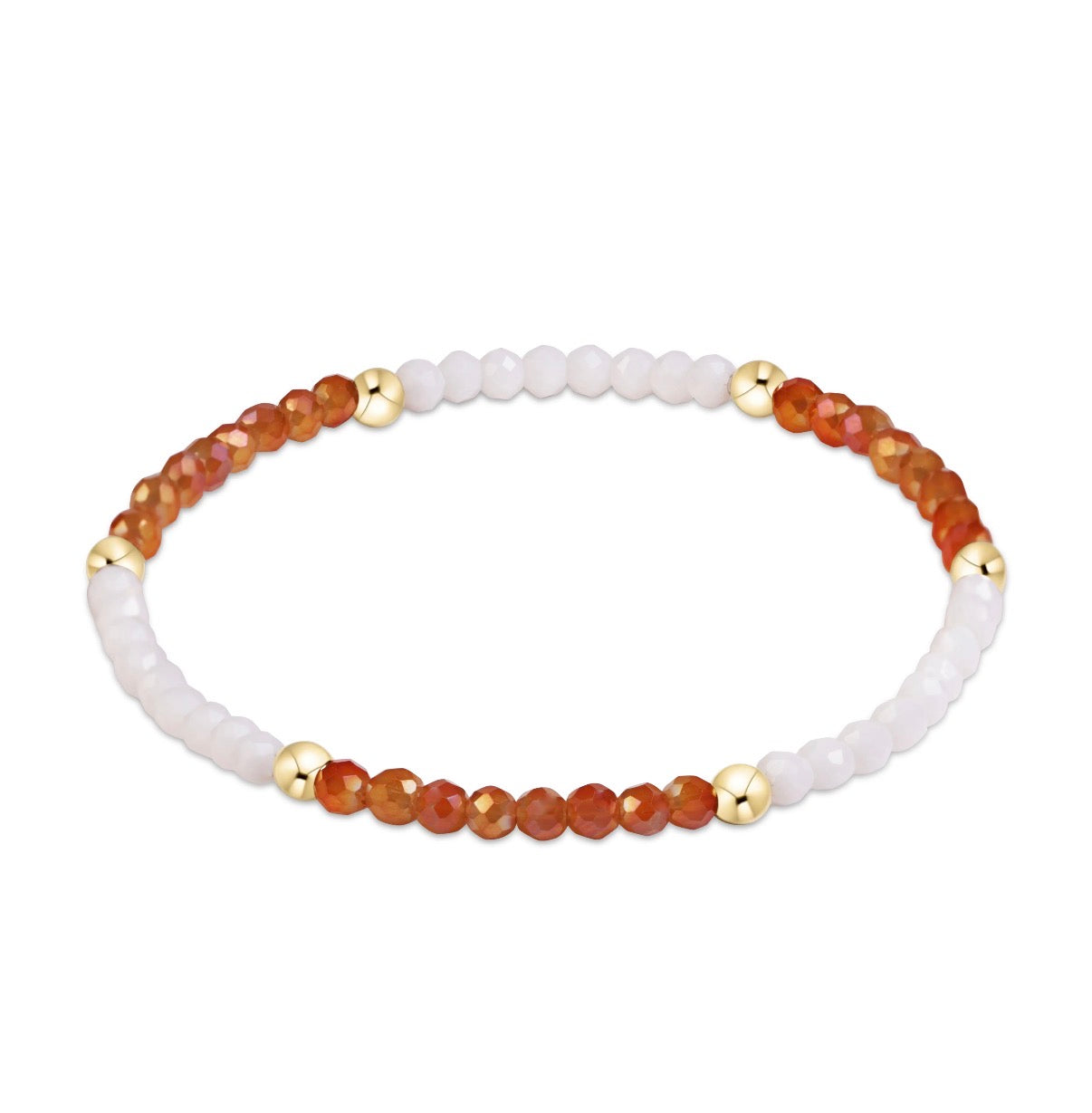 gameday flirty presence bracelet - burnt orange and white