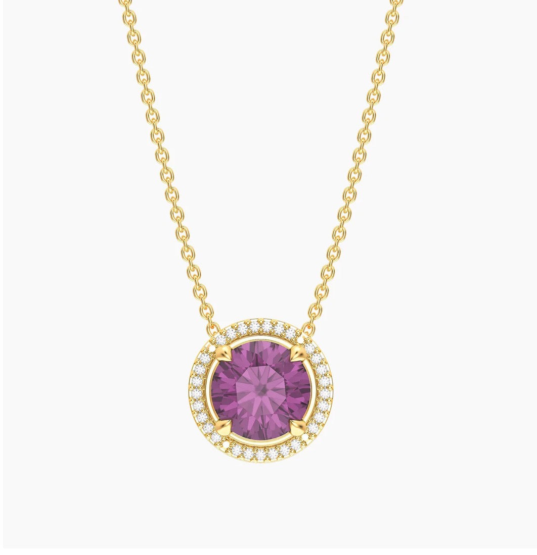 Alexandrite Birthstone Pendant Necklace (June)
