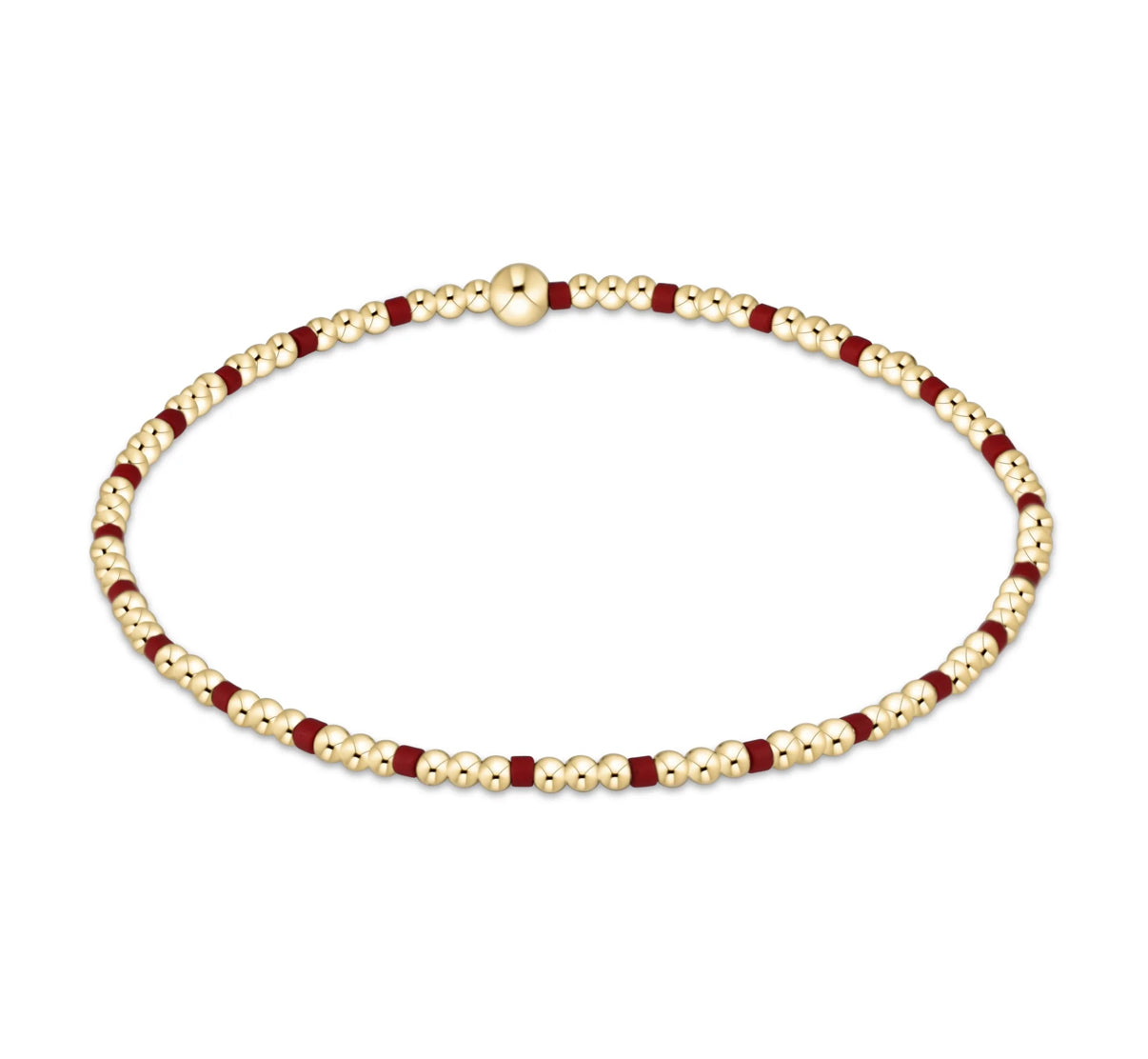 gameday hope sincerity pattern 2mm bead bracelet - crimson
