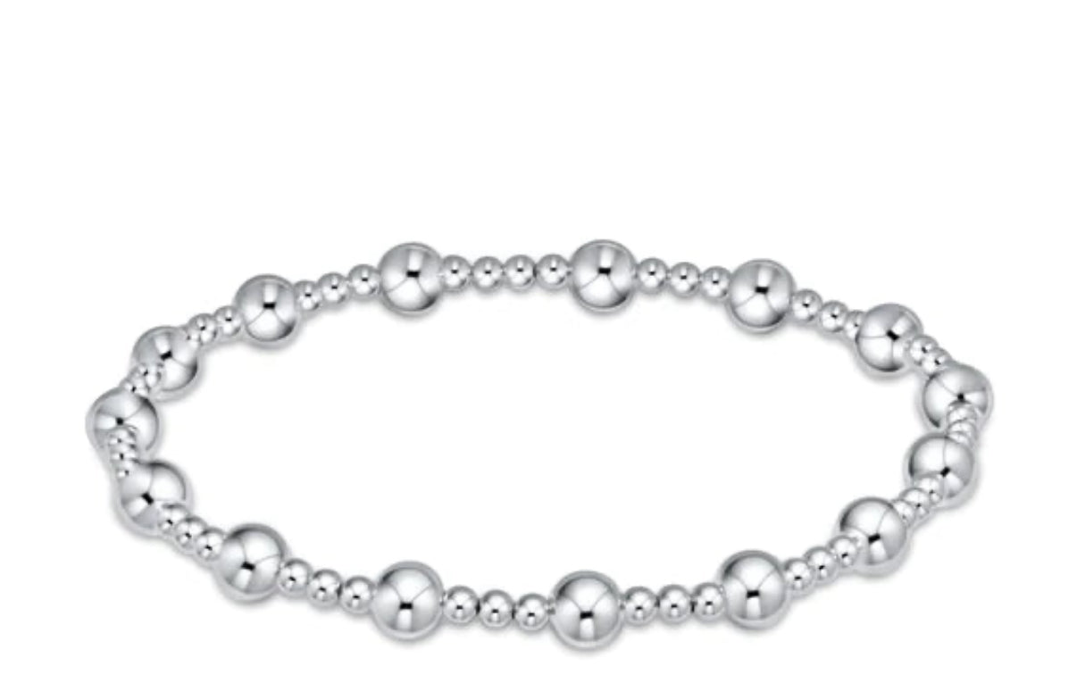 EXTENDS - CLASSIC SINCERITY PATTERN 5MM BEAD BRACELET - STERLING