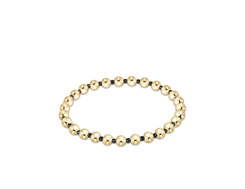 Faceted Hematite Grateful Pattern 5mm Bead Bracelet