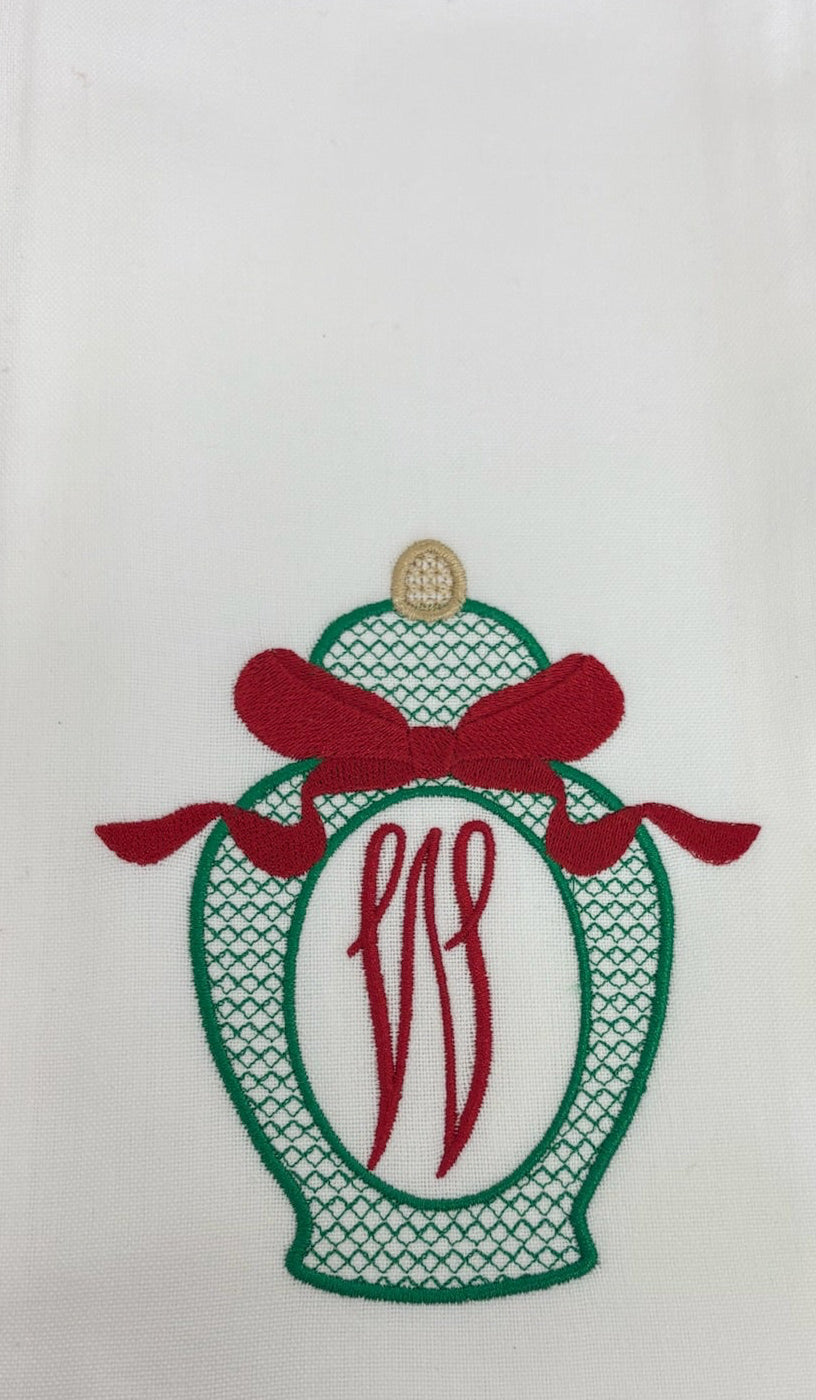 Ginger Jar Initial Tea Towel