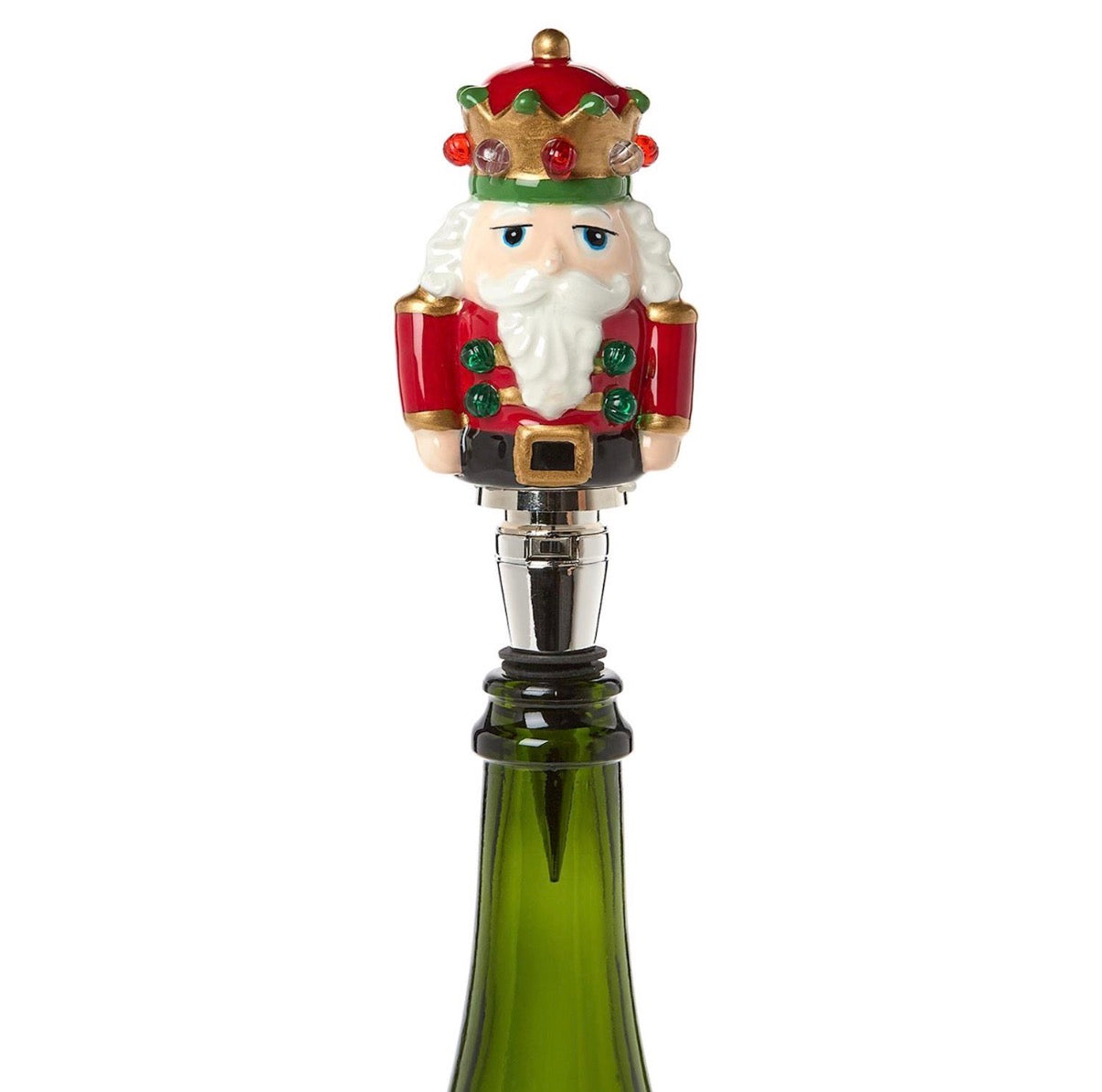 Light-Up Nutcracker Bottle Stopper in Gift Box