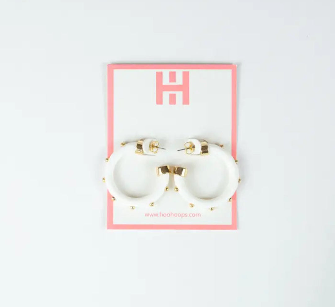 White Mini Hoop with Balls