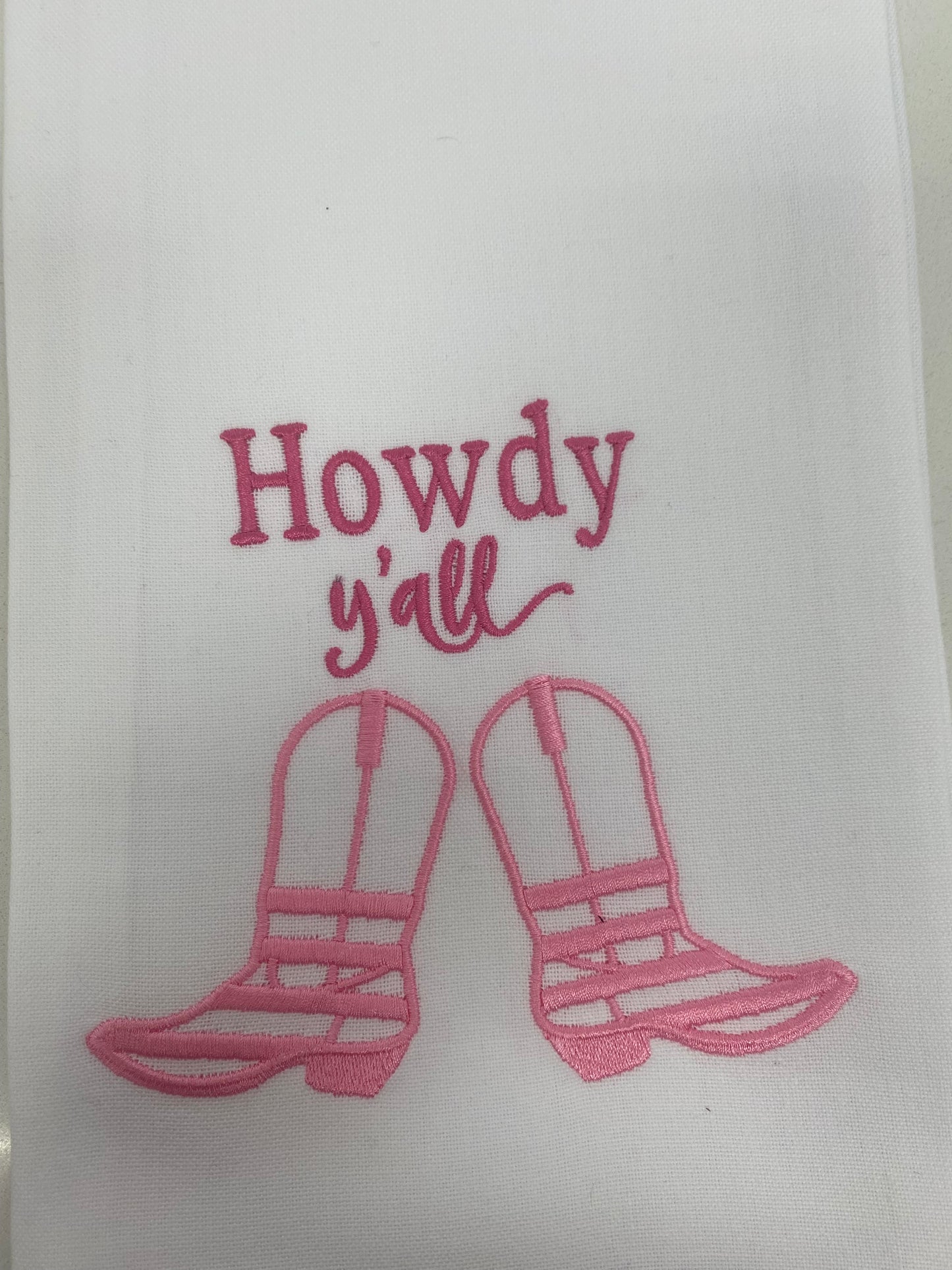 Howdy Yall Boots Tea Towel