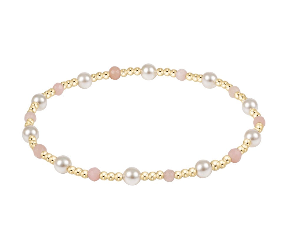 Extends Pearl Sincerity 4mm Gem Bracelet - Pink Opal