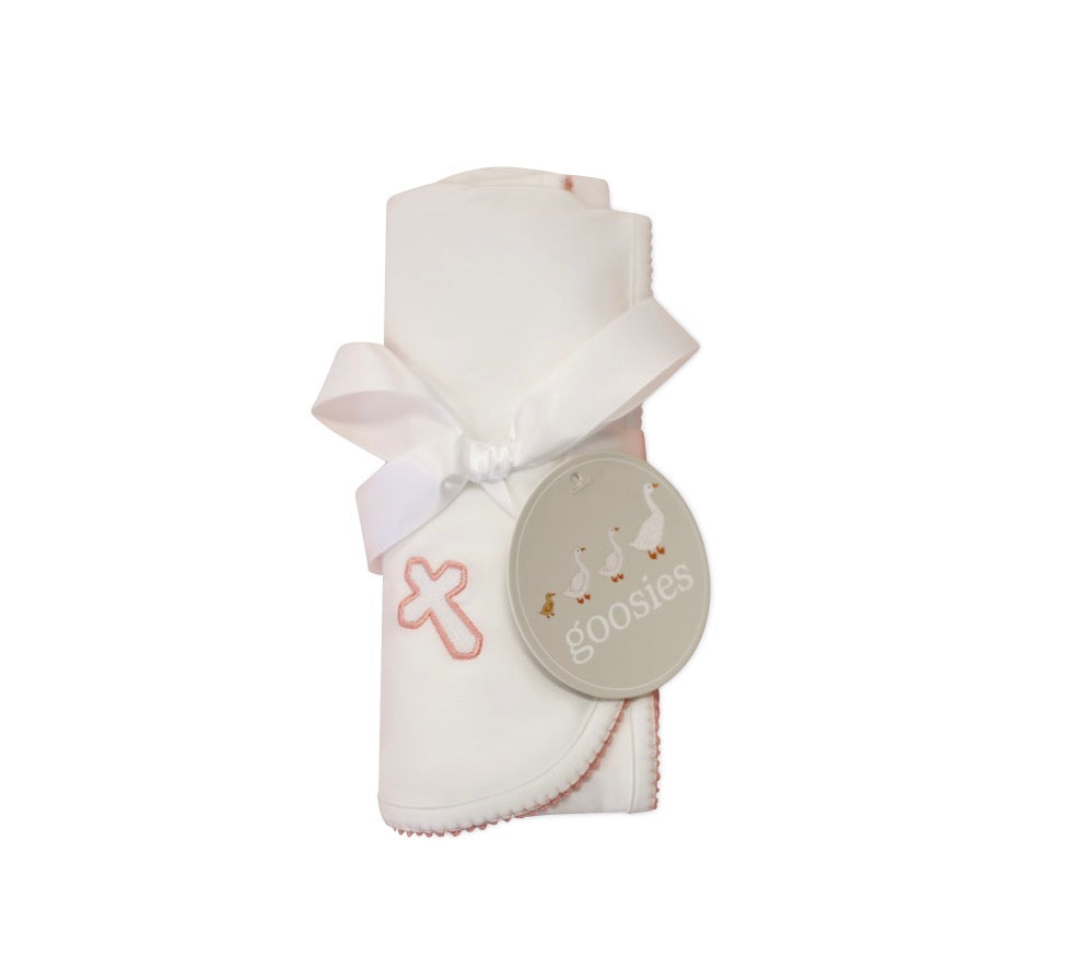 Pip Blanket- Pink Cross