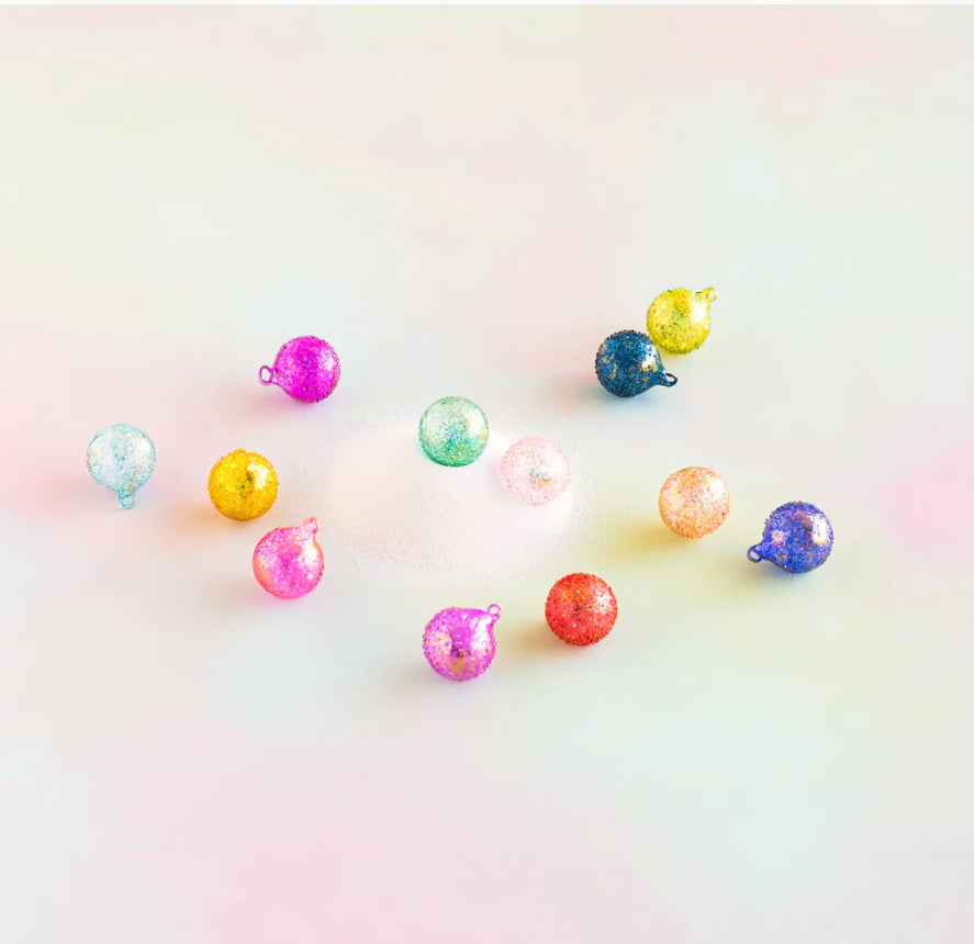 1.5” Rainbow Sparkle Ball Ornament