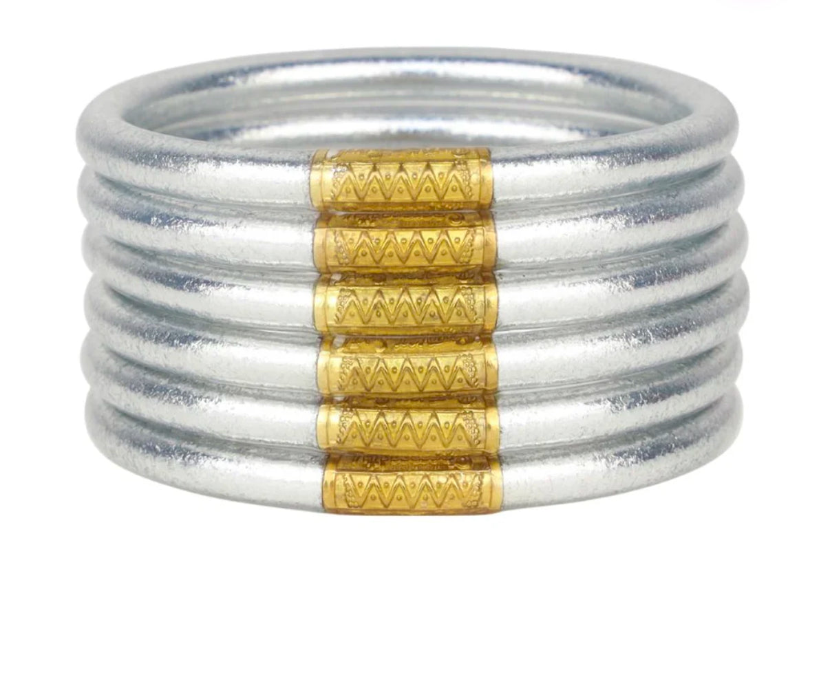 Silver All Weather Bangles®, set of 6 AWB