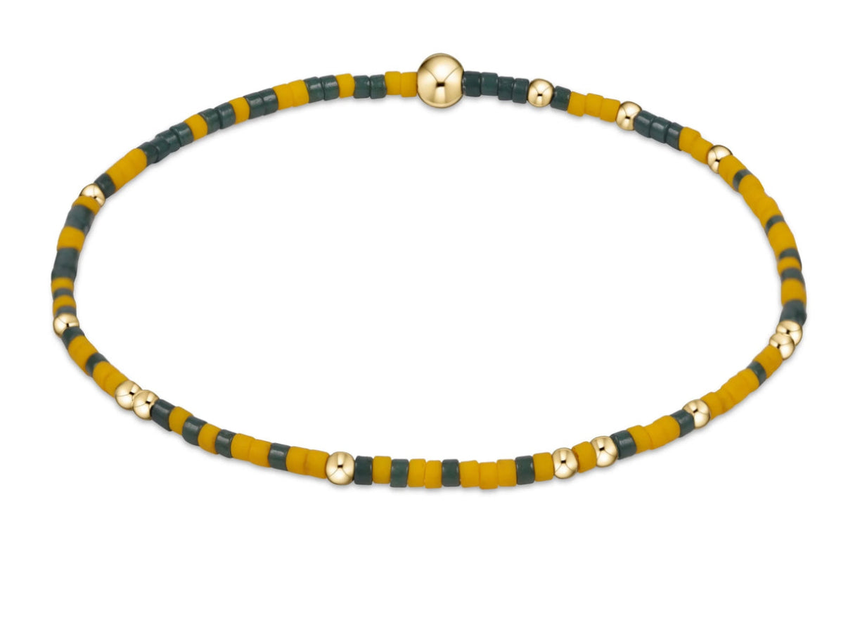 Gameday Hope Unwritten Bracelet - Dark Green & Golden Yellow