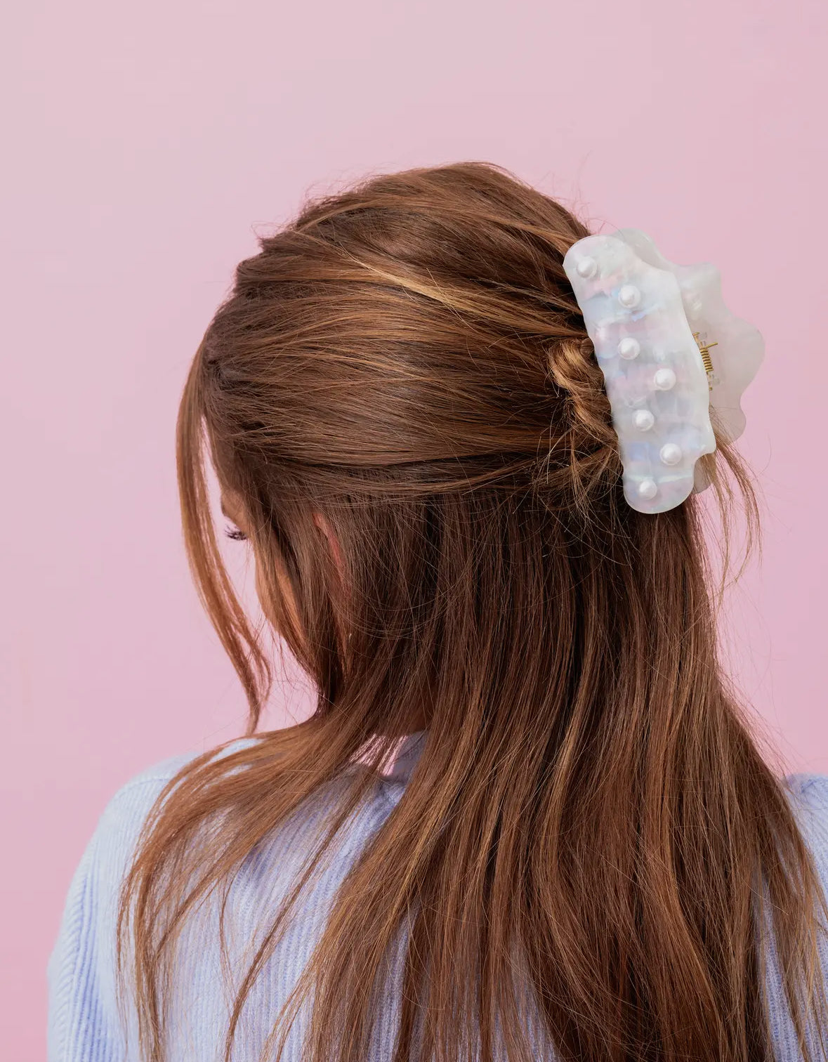 Iridescent Pearl Claw Clip