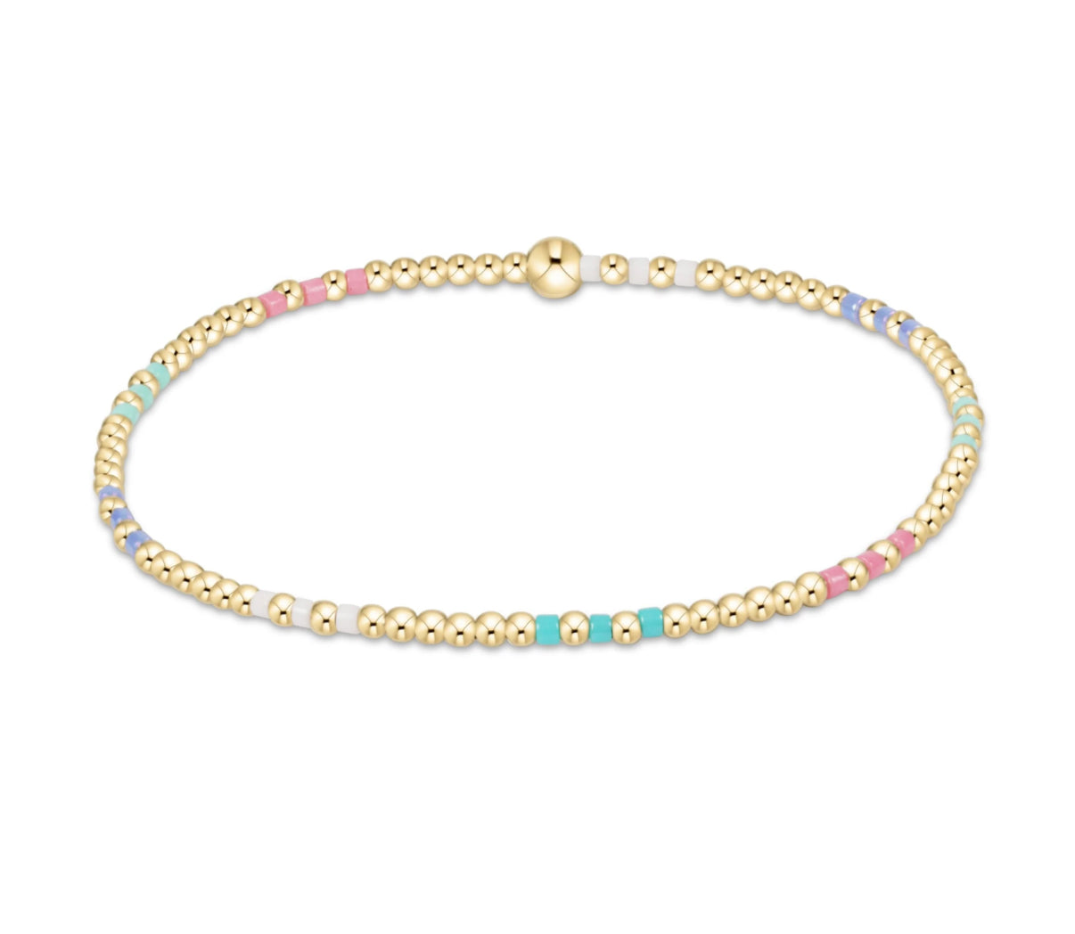 Hope Joy Pattern 2mm Bead Bracelet - hot mess SS25