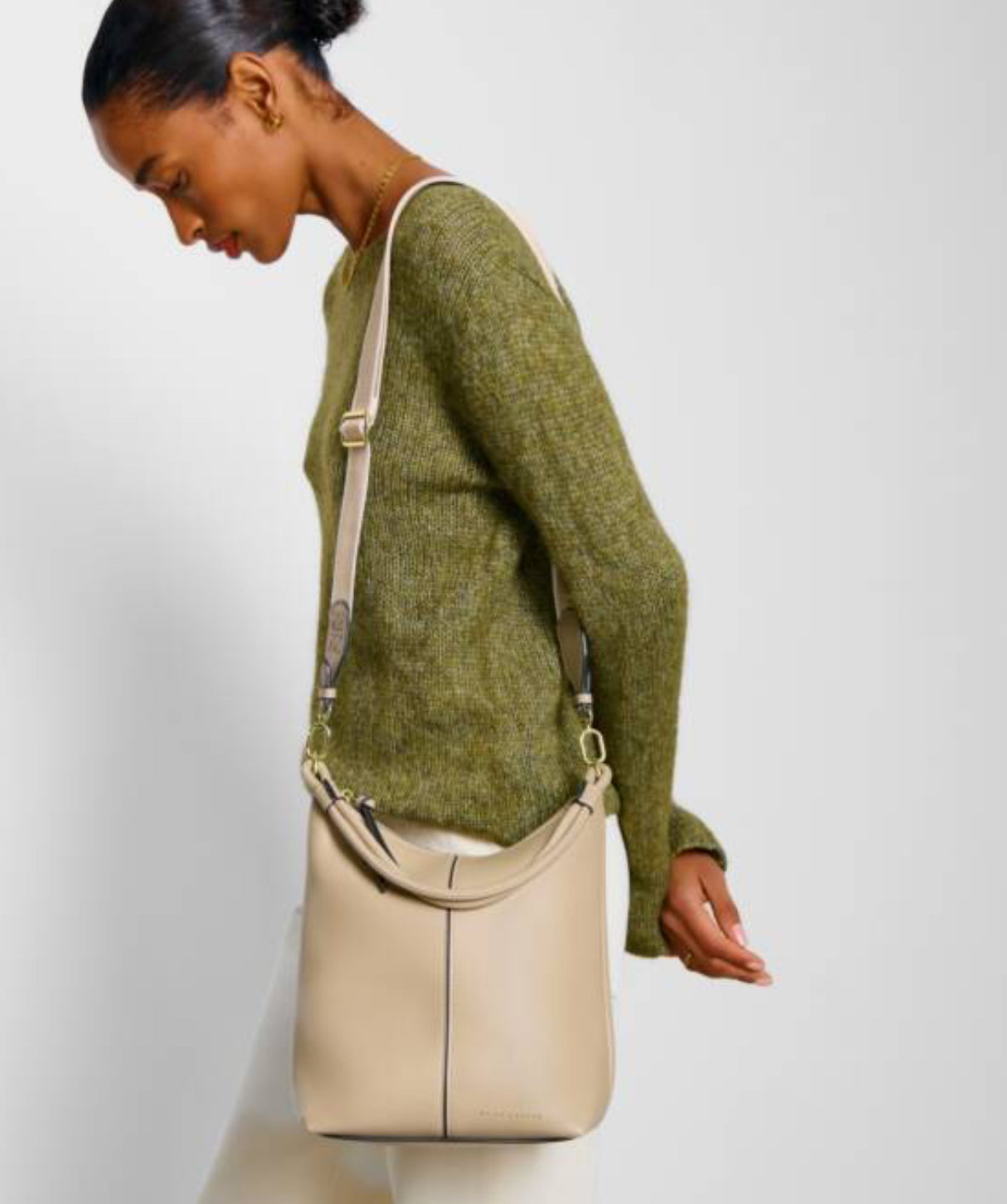Hallie Satchel Bag- Light Taupe