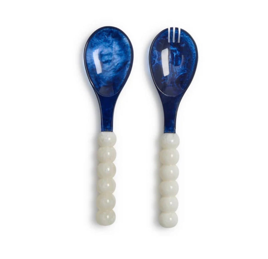 Modern Pop Blue & White Resin Servers