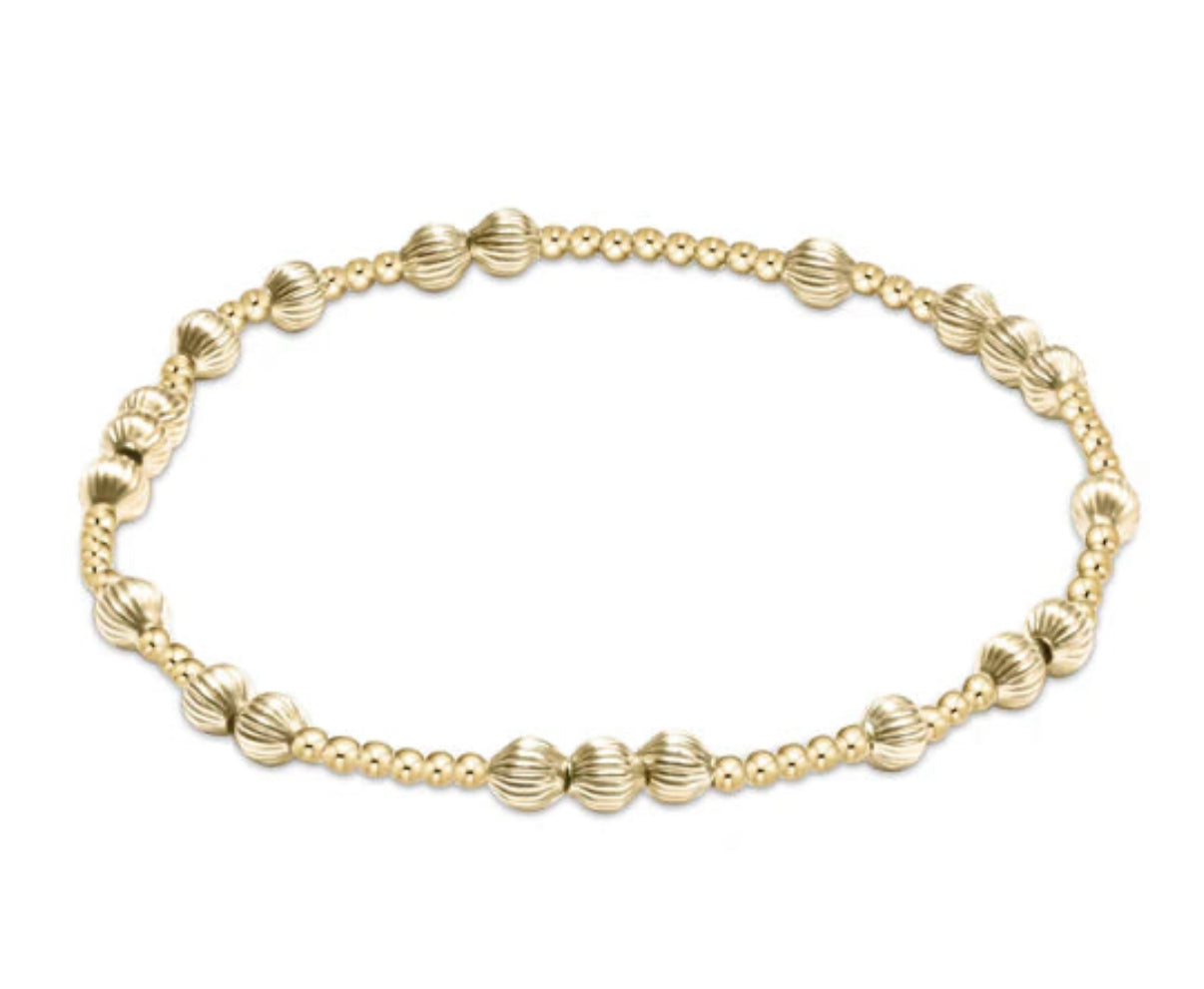 Hope Unwritten Dignity 4mm Bead Bracelet- Gold