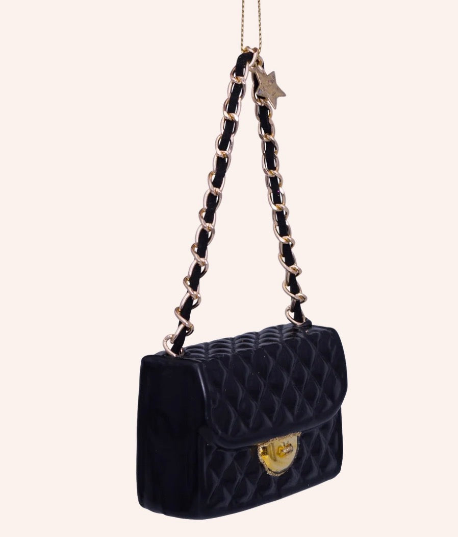 Black High Fashion Purse Ornament