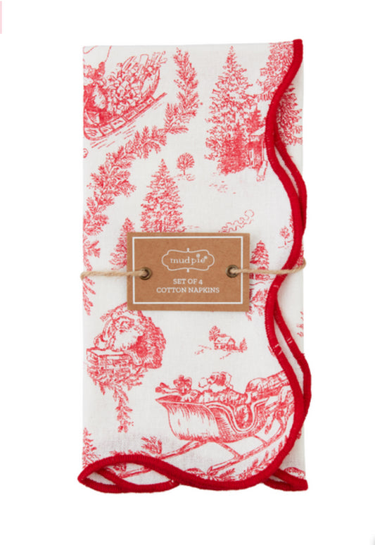 TOILE DINNER NAPKIN SET