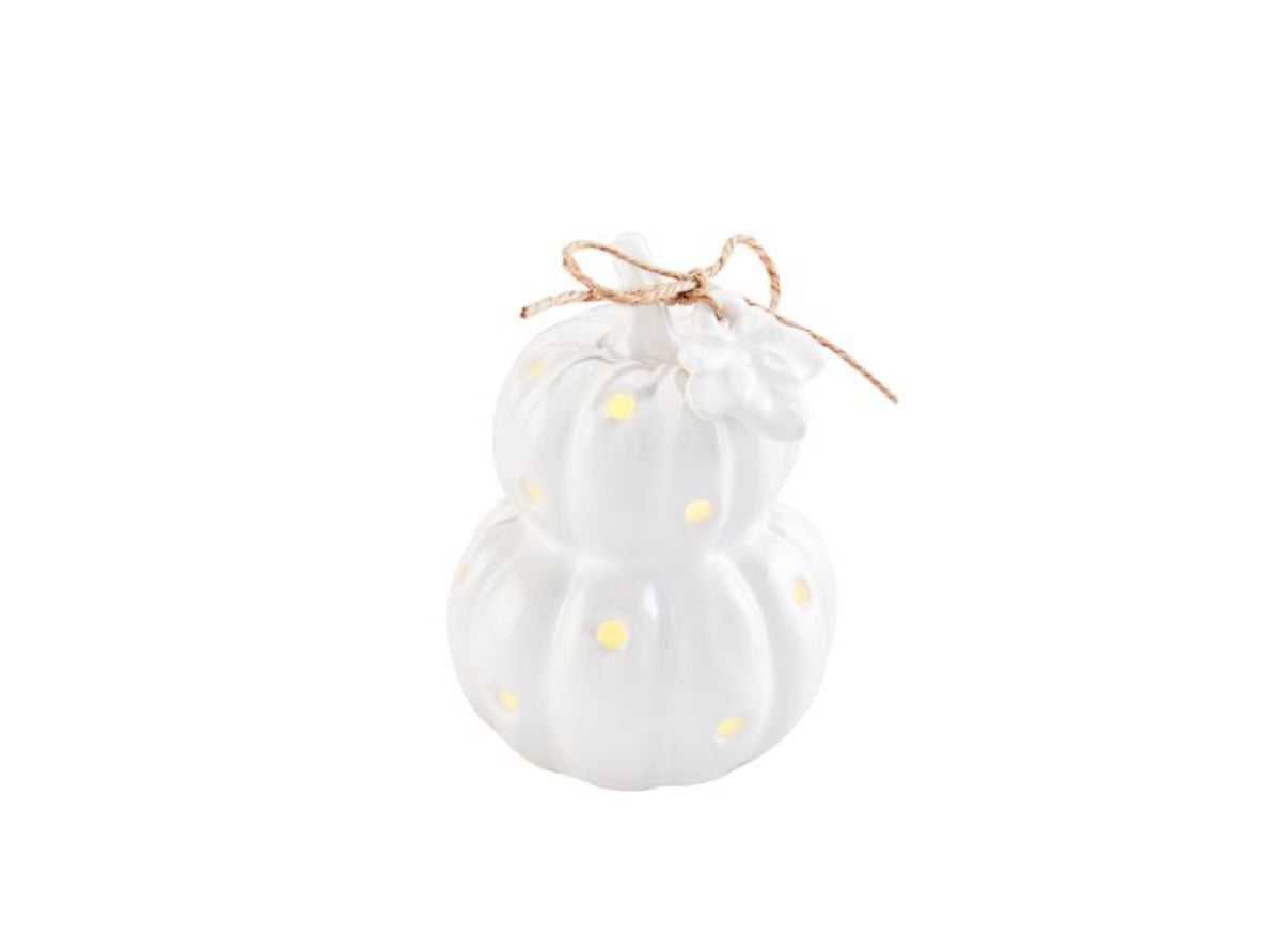 White Pumpkin Light Up Sitter
