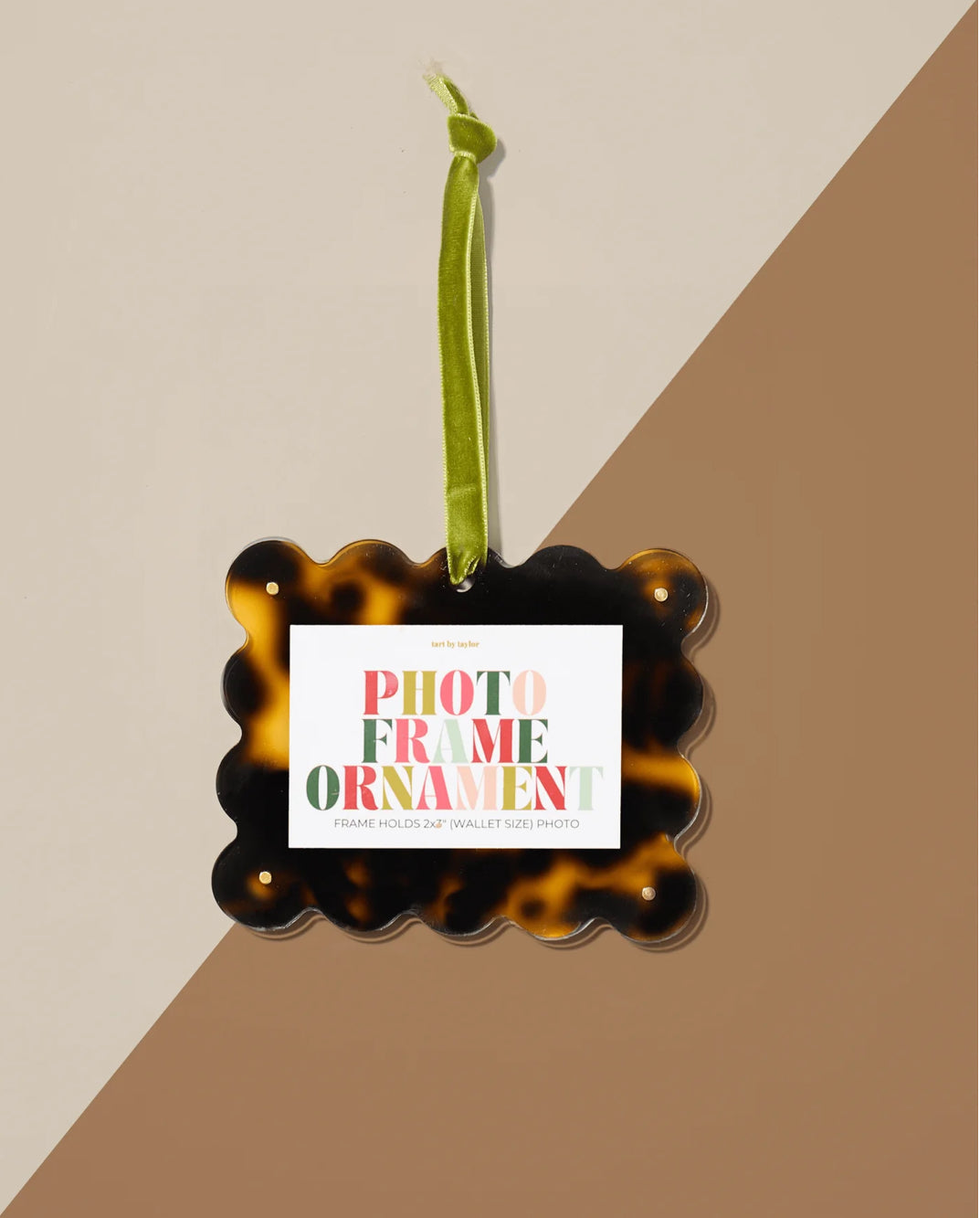 Scalloped Frame Ornament - Tortoise