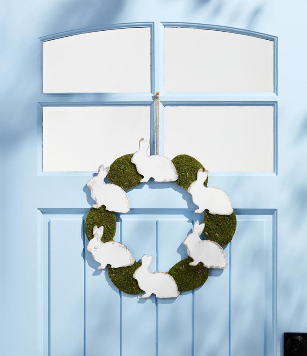 Bunny and Moss Wreath
