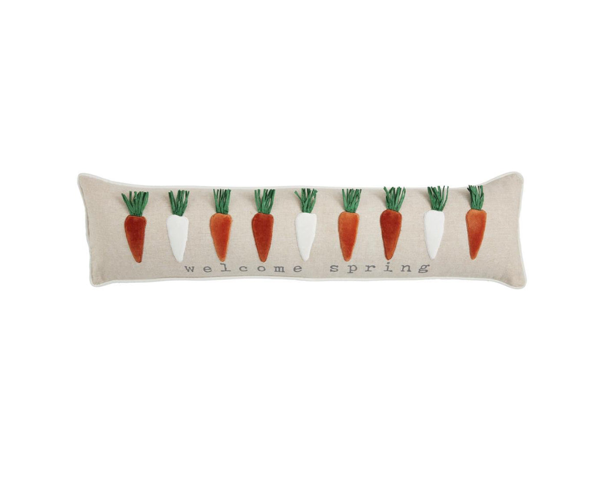 Carrot Long Applique Pillow