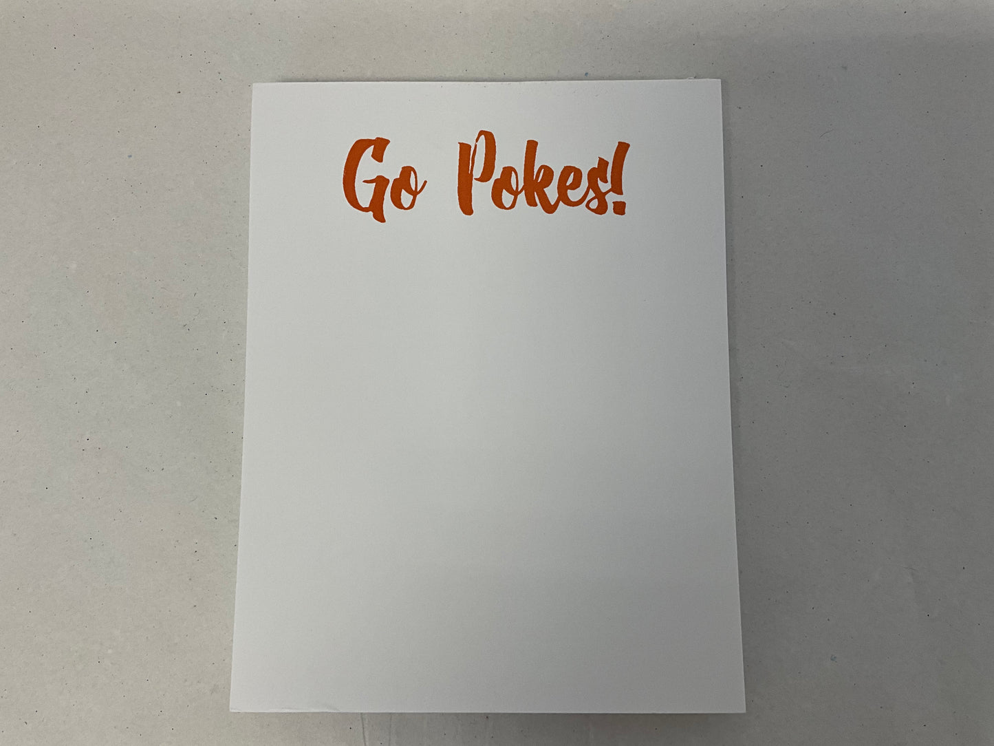 Collegiate Spirit Notepads: Go Pokes! - OSU