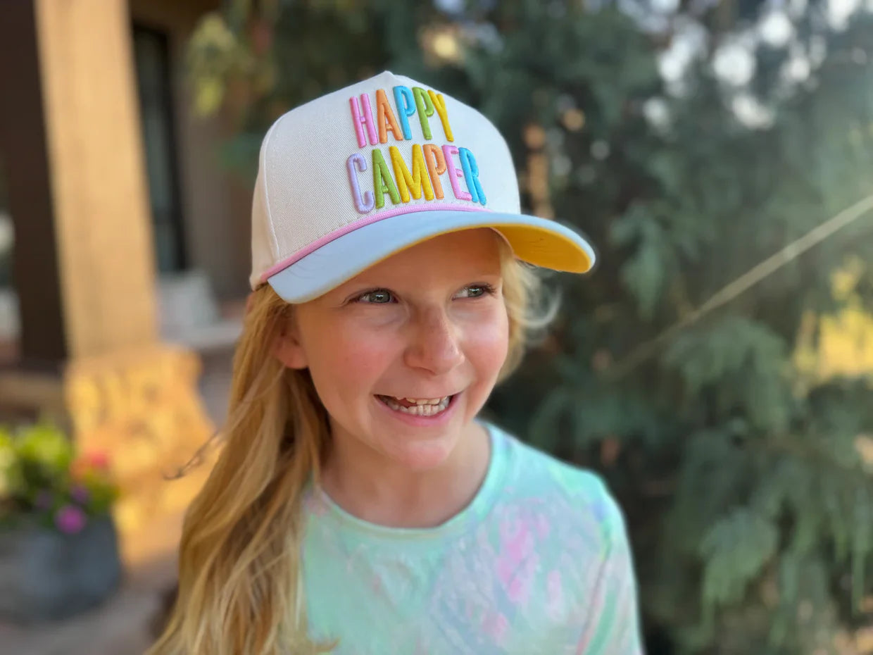 Happy Camper Baseball Hat- For Fun (Tween)