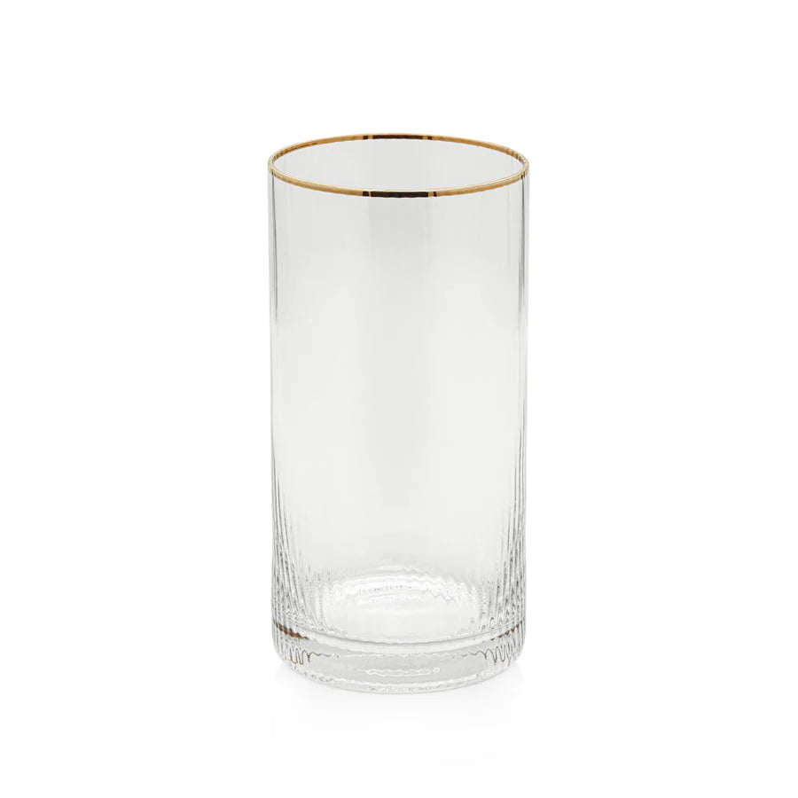 Optic Stemless High Ball with Gold Rim