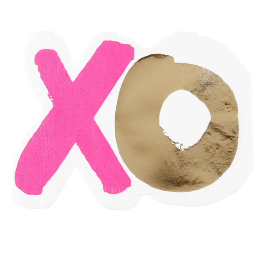 XOXO DIE-CUT BEVERAGE NAPKIN