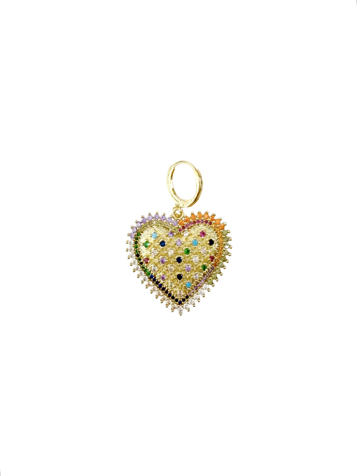 Rainbow Heart Scarf Charm - Party Heart
