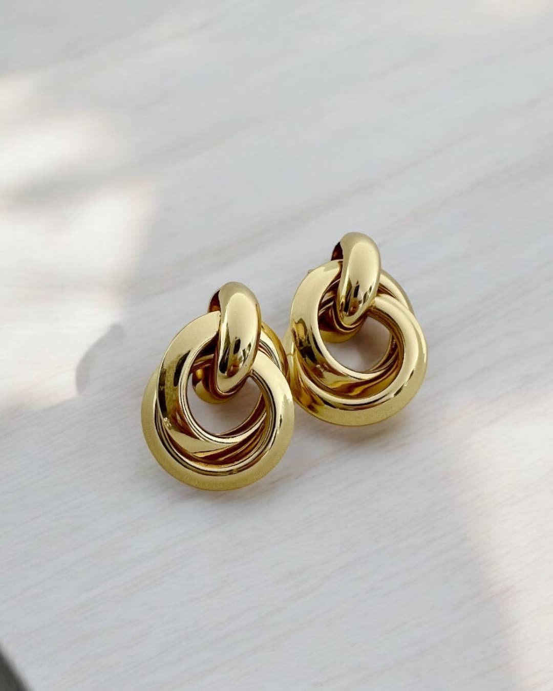 Neve Knot Gold Filled Earrings: Silver