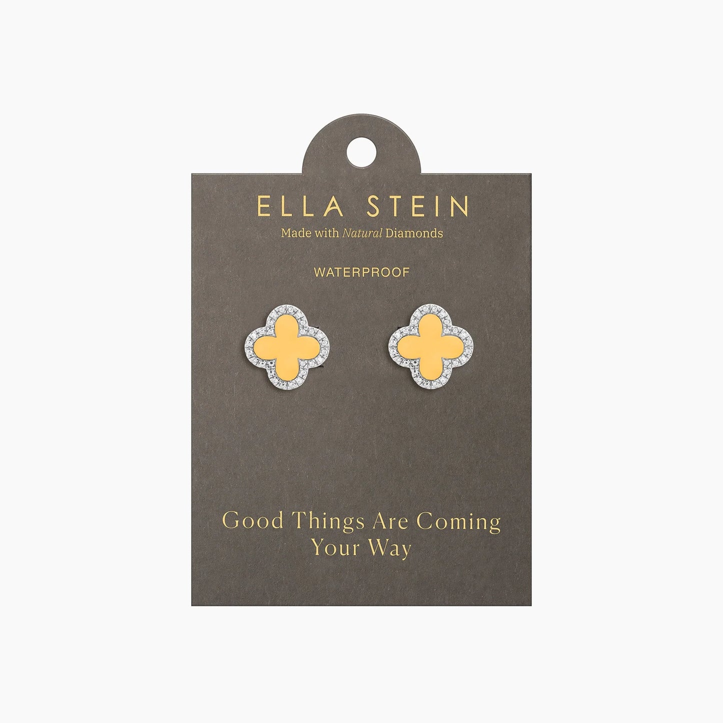 Gold Classic Bloom Clover Stud Earrings