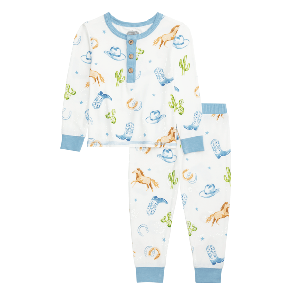 Blue Western Pajama Set