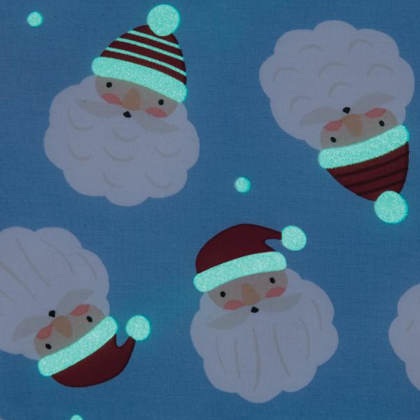 Blue Santa Glow Pajamas