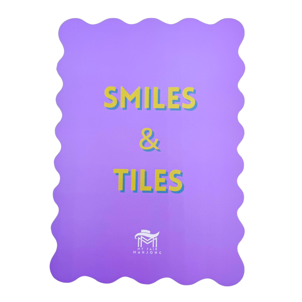 MAHJONG SHUFFLE CARD | Scalloped Edges & Bright Colors | Sized to Store with Mahjong League Cards: 09-BLUE- DONT LET FRIENDS SKIP