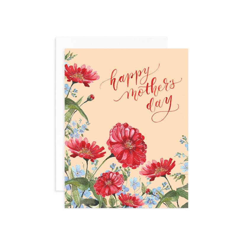 Happy Mother's Day Floral Greeting Card: Single Card