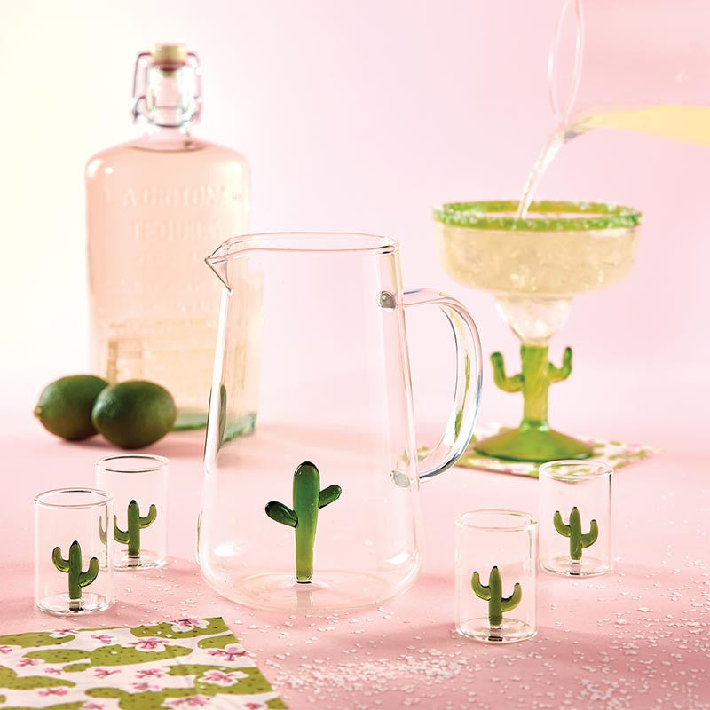 Figurine Glass Pitcher - Cactus