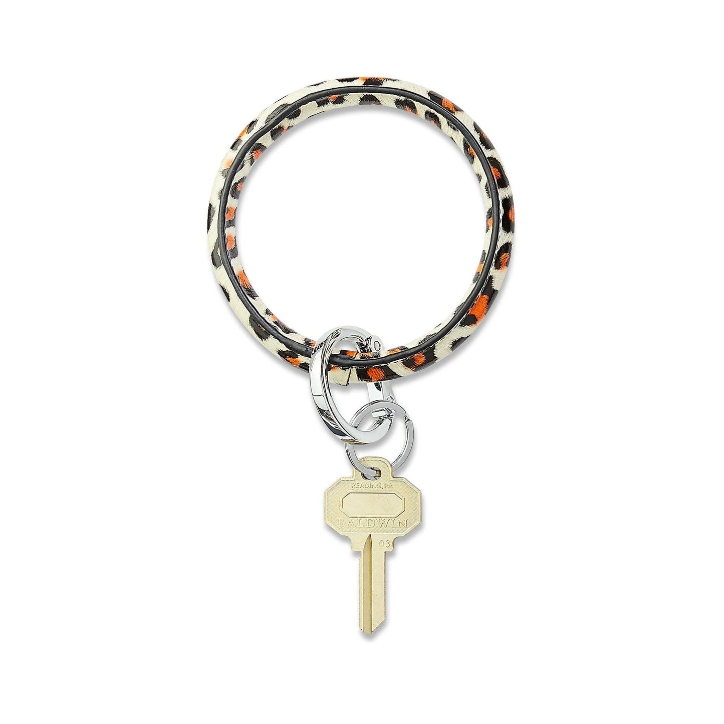 Leather Big O® Key Ring - Cheetah