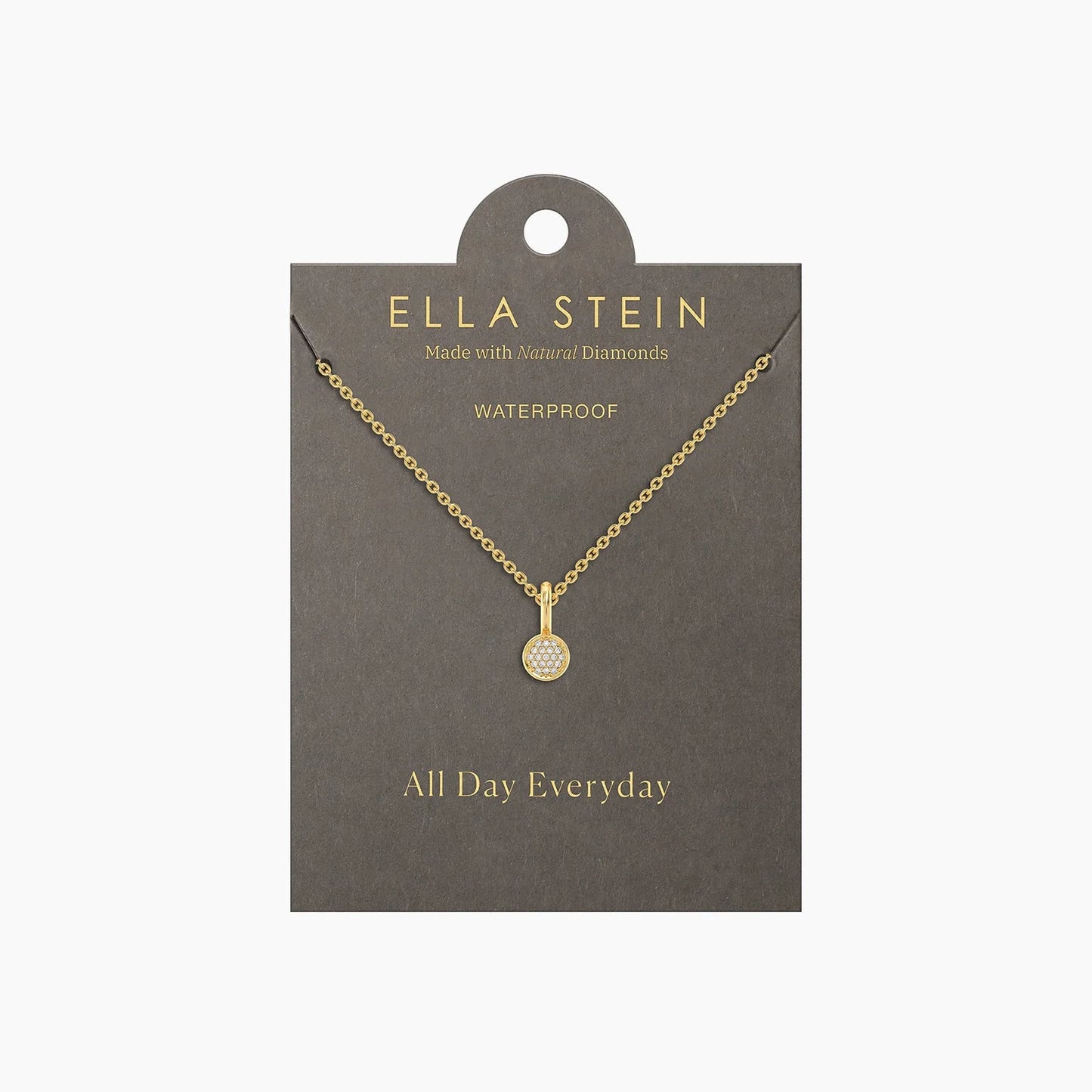 Gold Small Circle Pendant Necklace
